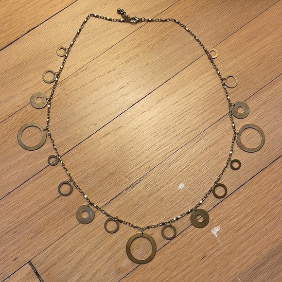 Whimsical Necklace with Various Size and Width Circles - Picture 4 of 8